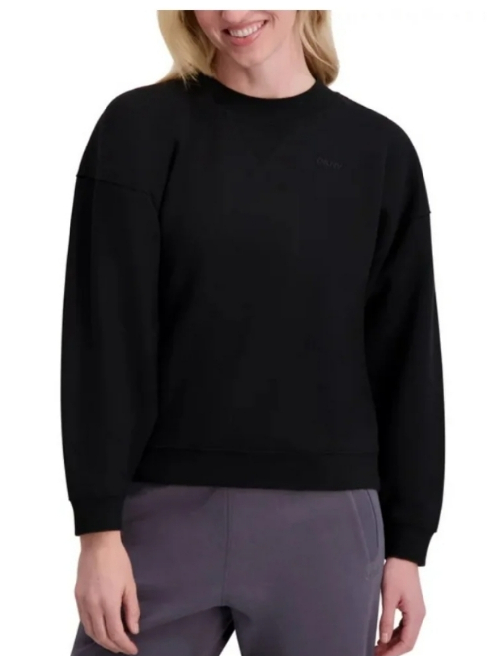 DKNY Black Crew Neck Sweatshirt